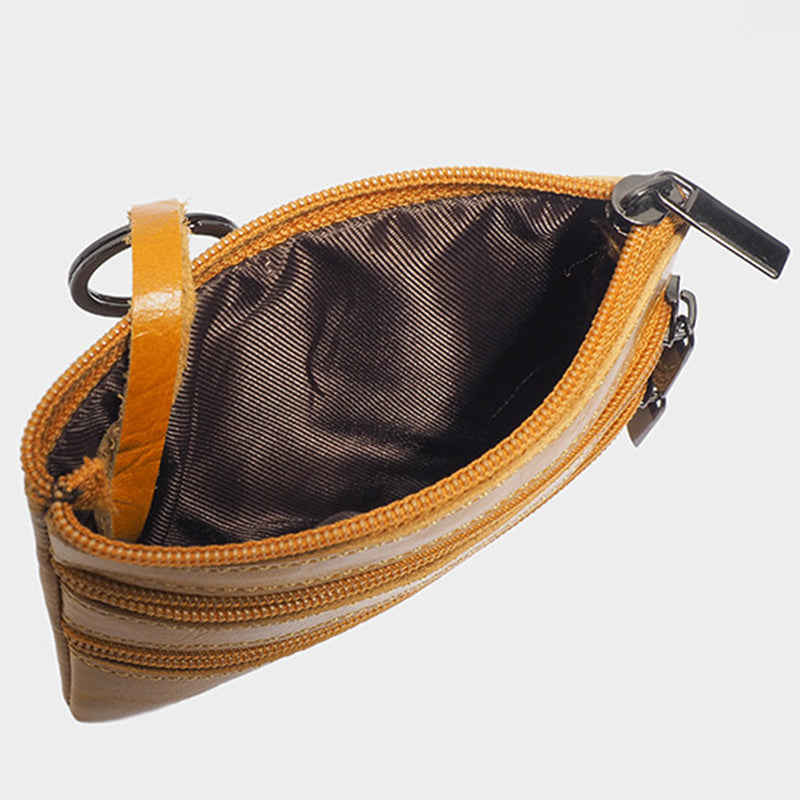 AP201 Stylish Cowhide Leather Small Wallet Zipper Pocket Design Cards Coins Cash Holder Purse AP201 Stylish Cowhide Leather Small Wallet Zipper Pocket Design Cards Coins Cash Holder Purse